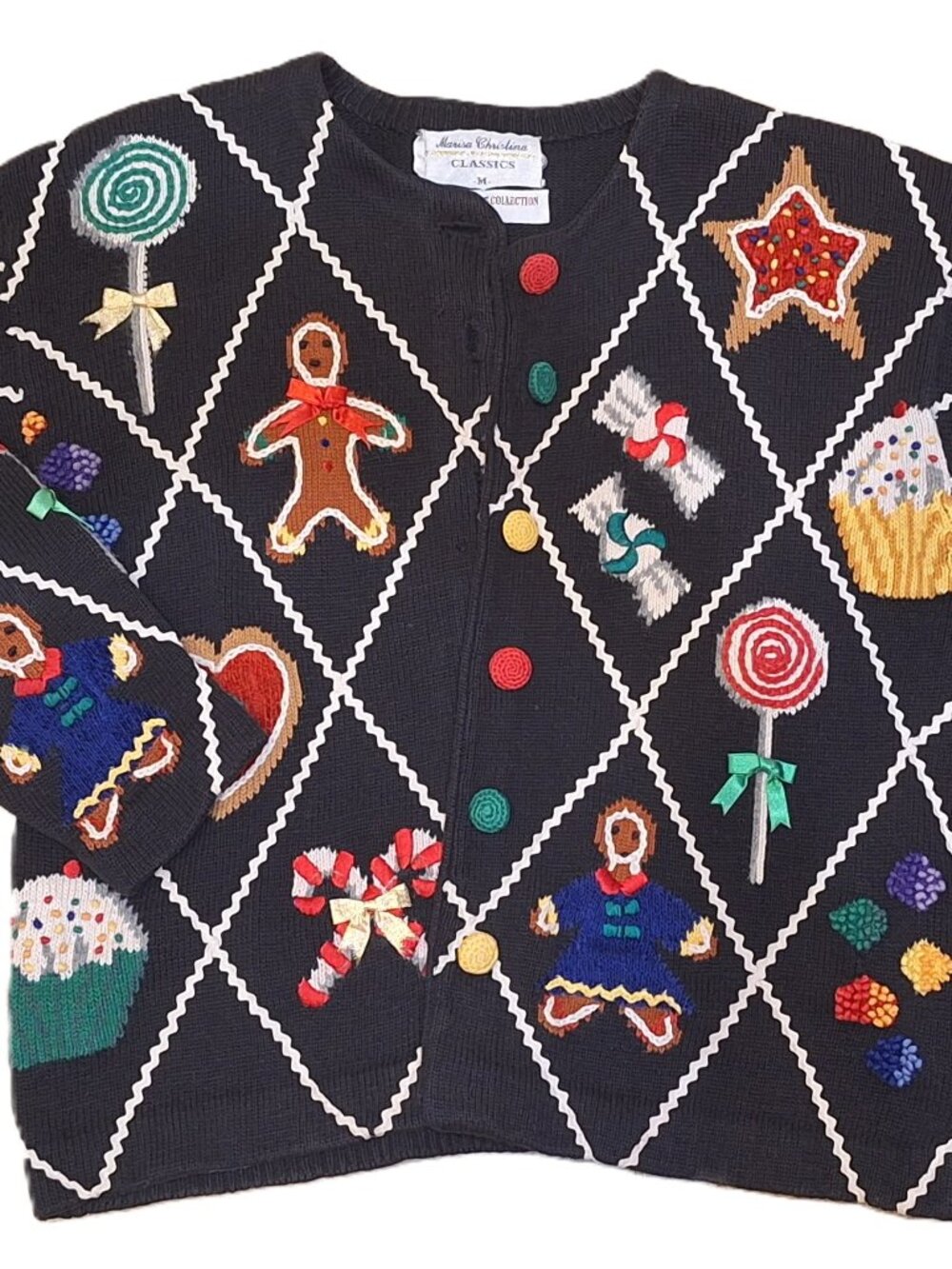Holiday Sweater Gingerbread man, sucker, Cupcakes Decs